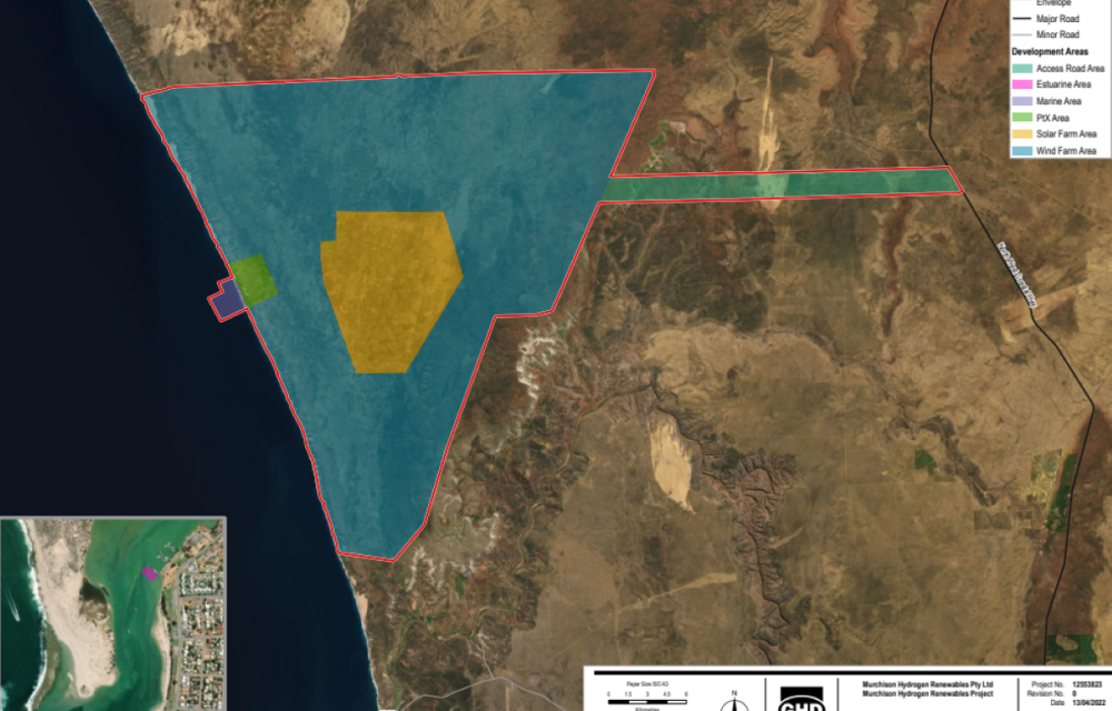 $814 million funding for large-scale hydrogen project in WA’s Mid West, supporting green energy production through solar, wind and battery storagearticle image