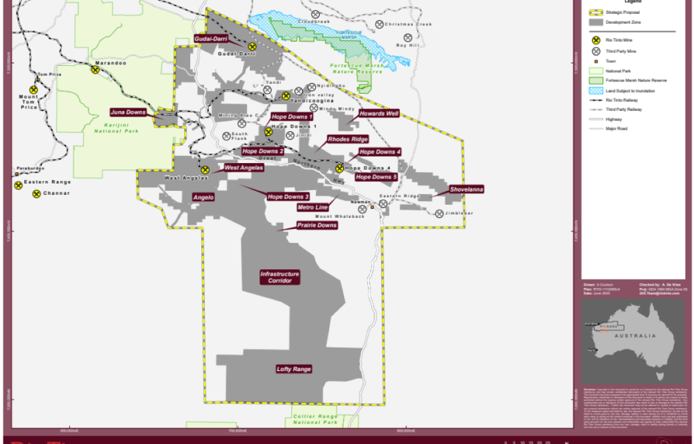 Large-scale mining and renewable energy infrastructure proposed for development in Western Australia's Pilbara region
