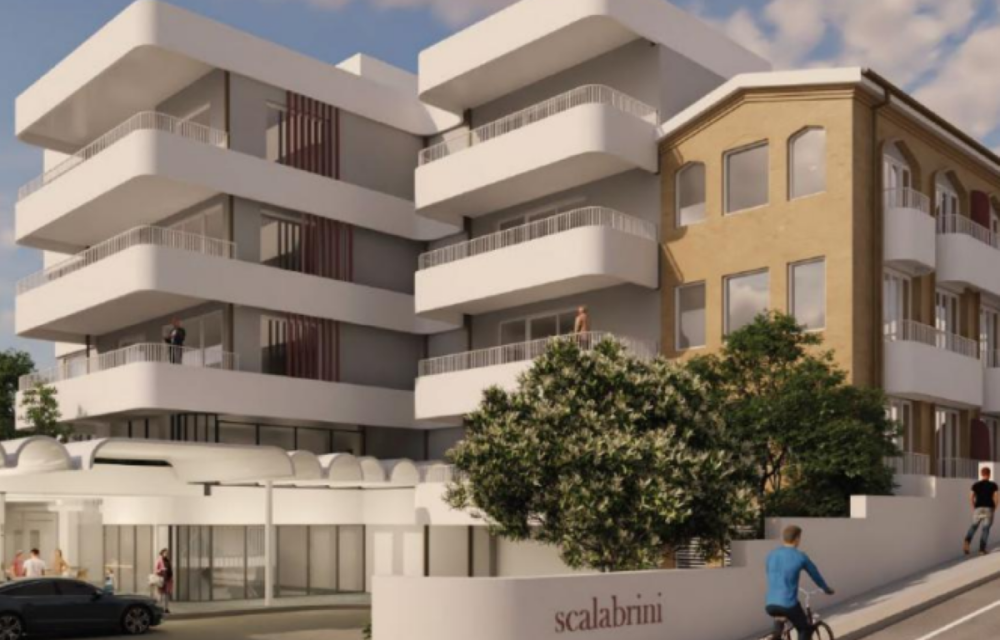 Artist impression of upgraded seniors housing buildings with rooftop terrace, communal spaces, and riverfront decking in Sydney’s Inner West