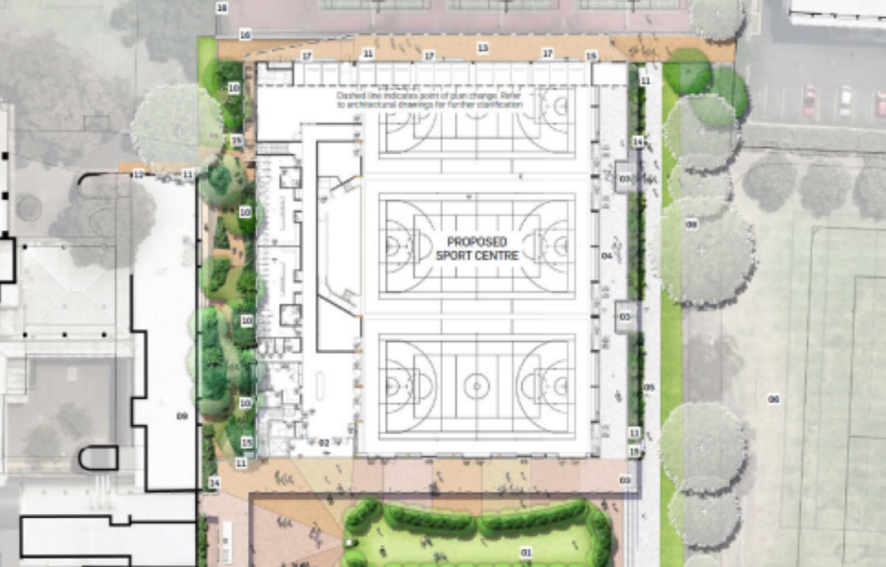 Plan of proposed sports and aquatic centre at Santa Sabina College Senior Campus in Western Sydney following $51m redevelopment approval